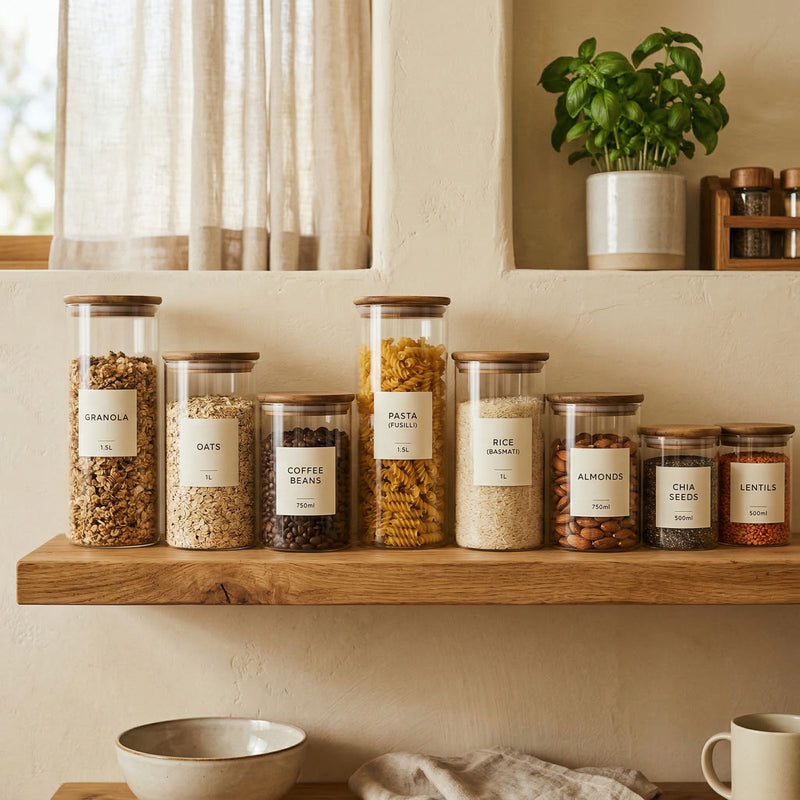 Behälter und Aufbewahrungsgläser