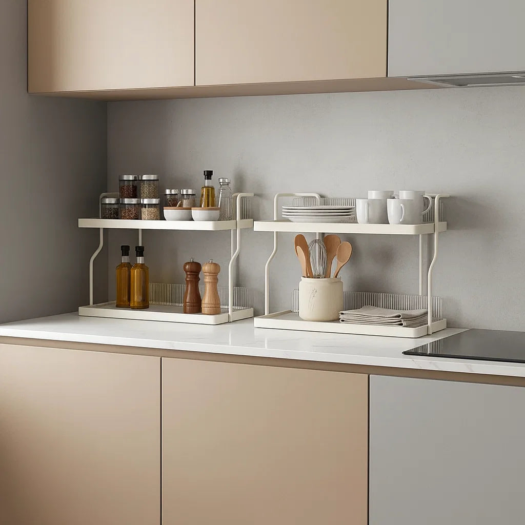 2-stöckiges Küchenregal aus Metall