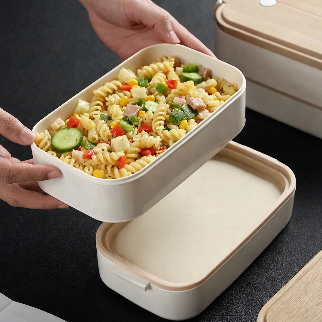 Premium Lunchbox mit Doppelkammmern – stilvoll & perfekt organisiert