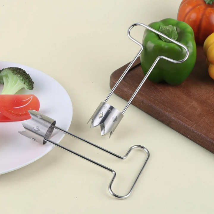 Edelstahl-Obst- und Gemüseausstecher mit scharfer Klinge