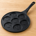 Pfannkuchenpfanne mit 7 Smiley-Formen – Antihaftbeschichtet