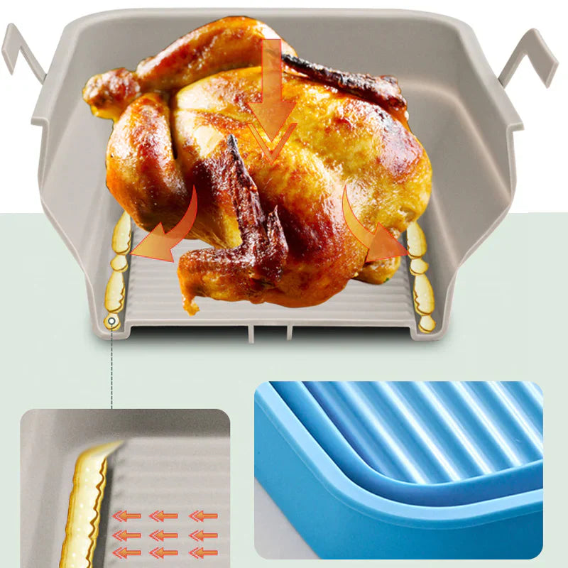 Silikon-Luftfritteusen-Einsatz – faltbar, hitzebeständig bis 230°C