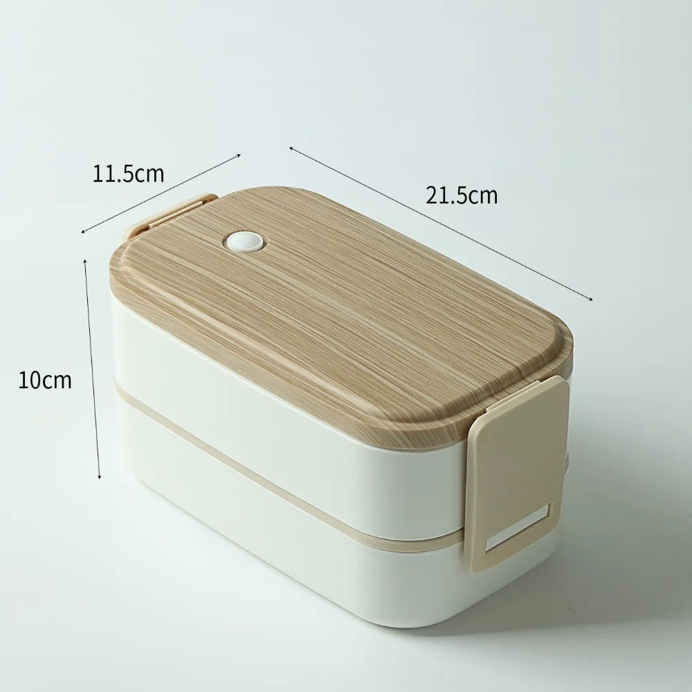 Premium Lunchbox mit Doppelkammmern – stilvoll & perfekt organisiert