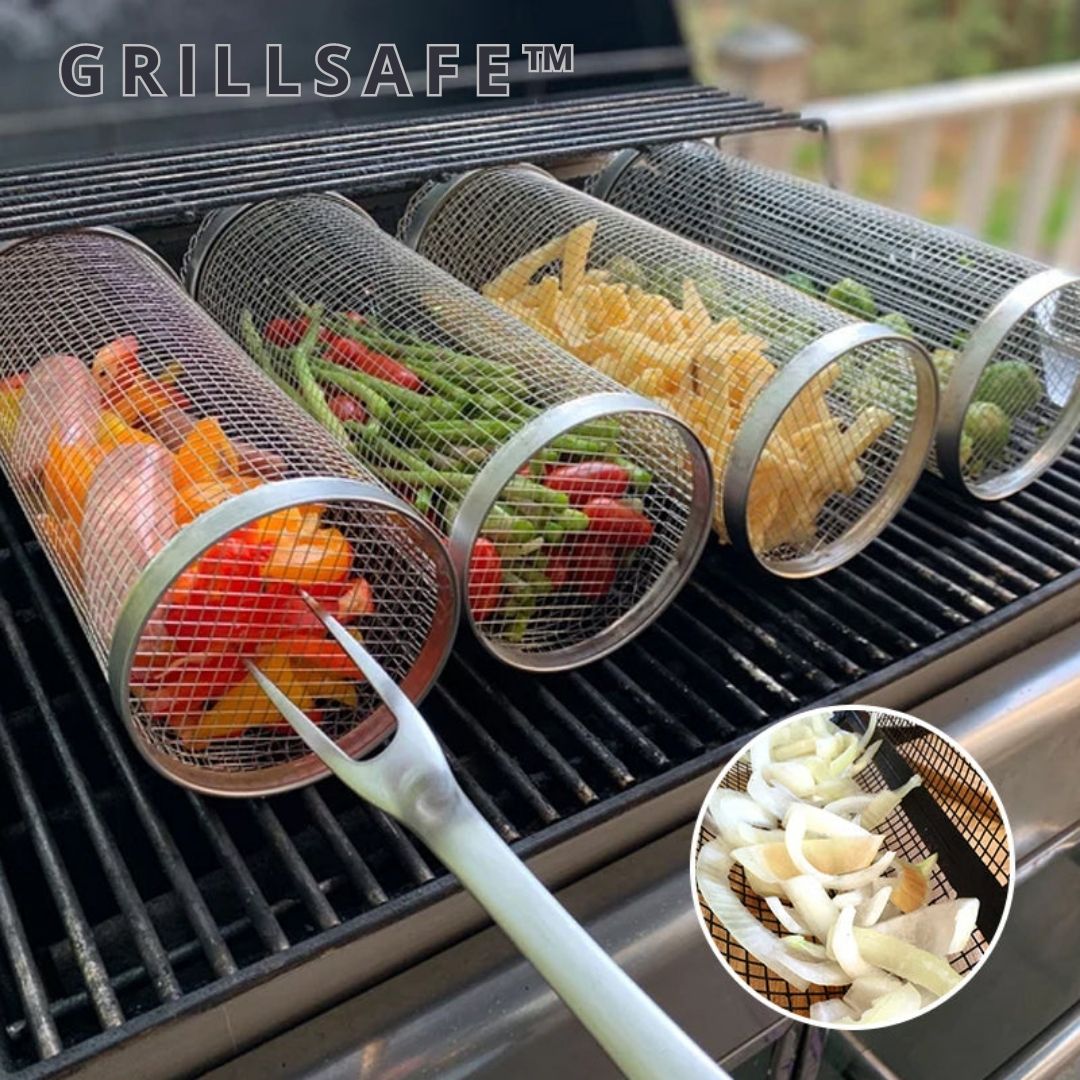 Grillkorb aus Edelstahl mit 360-Grad-Design
