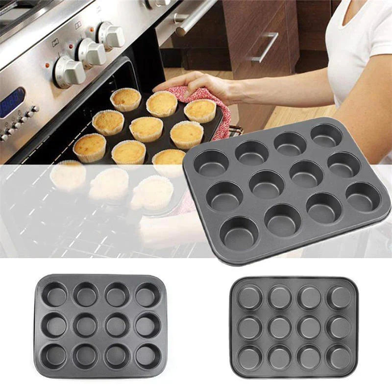 Muffinform 12er Kohlenstoffstahl – Antihaft-Backblech