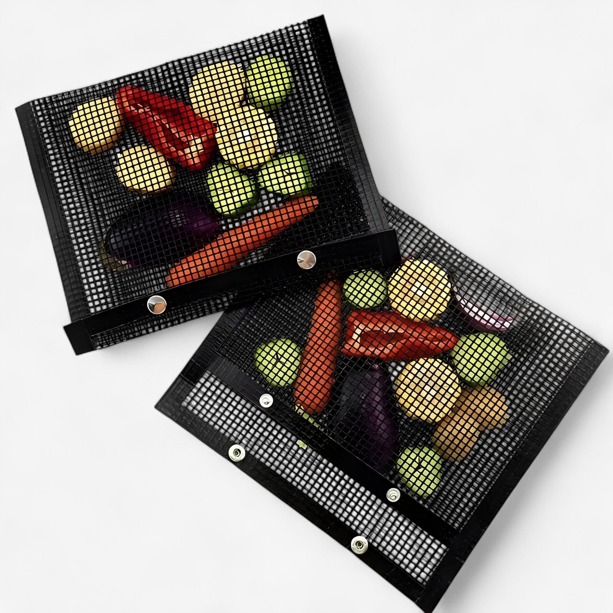 Antihaft-Grillbeutel aus Netzgewebe – 3er-Set, 2 Größen, Wiederverwendbar