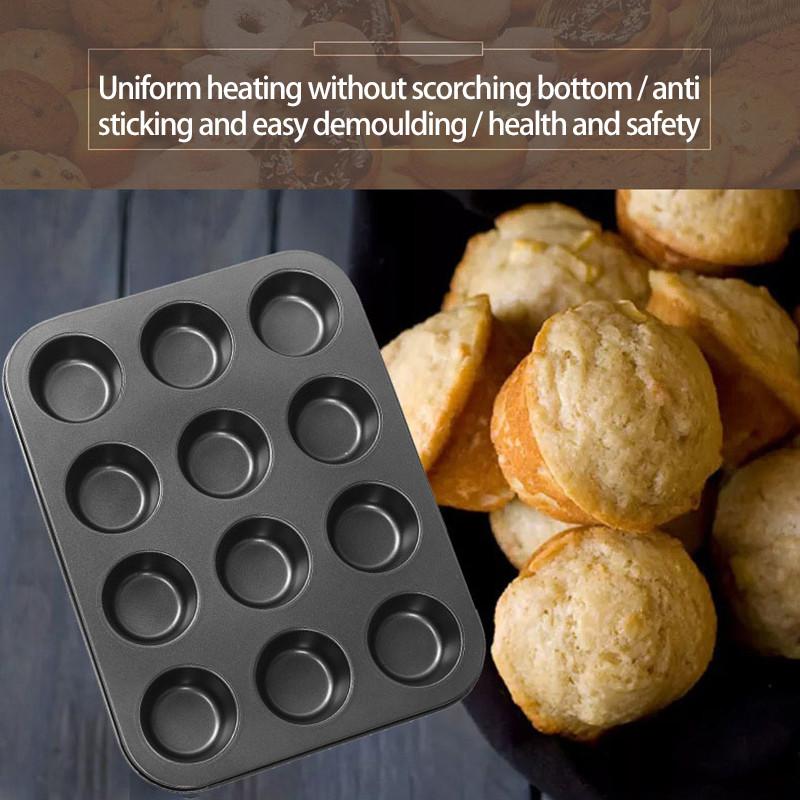 Muffinform 12er Kohlenstoffstahl – Antihaft-Backblech
