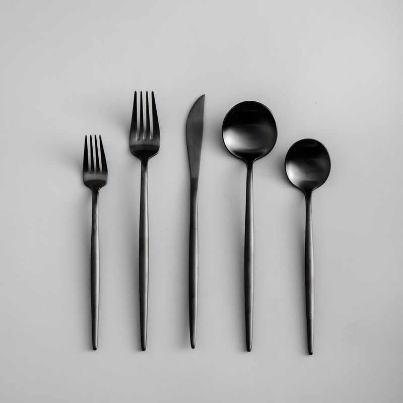 Besteckset Edelstahl matt – 5-teilig pro Person