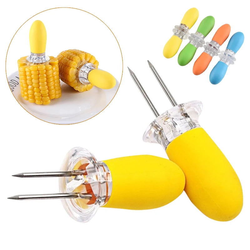 Maishalter-Set aus Edelstahl mit Griff – 4 Paare