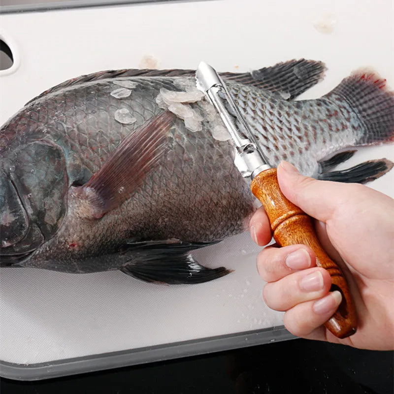 Gemüseschäler aus Edelstahl und Holz (2-teilig)