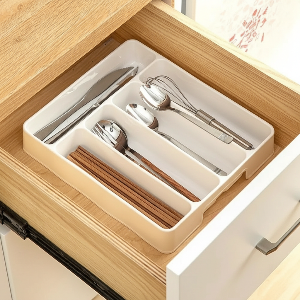 Besteck-Organizer aus Kunststoff