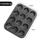 Muffinform 12er Kohlenstoffstahl – Antihaft-Backblech