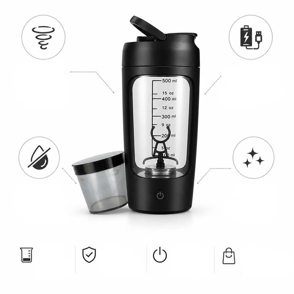 Elektrischer Protein-Shaker 500 ml mit USB-Aufladung