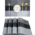 Vinyl-Tischsets gestreift 30 x 45 cm, 4er-Set