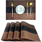 Vinyl-Tischsets gestreift 30 x 45 cm, 4er-Set