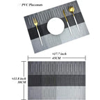 Vinyl-Tischsets gestreift 30 x 45 cm, 4er-Set