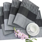 Vinyl-Tischsets gestreift 30 x 45 cm, 4er-Set