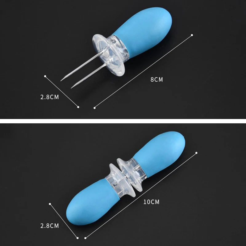 Maishalter-Set aus Edelstahl mit Griff – 4 Paare
