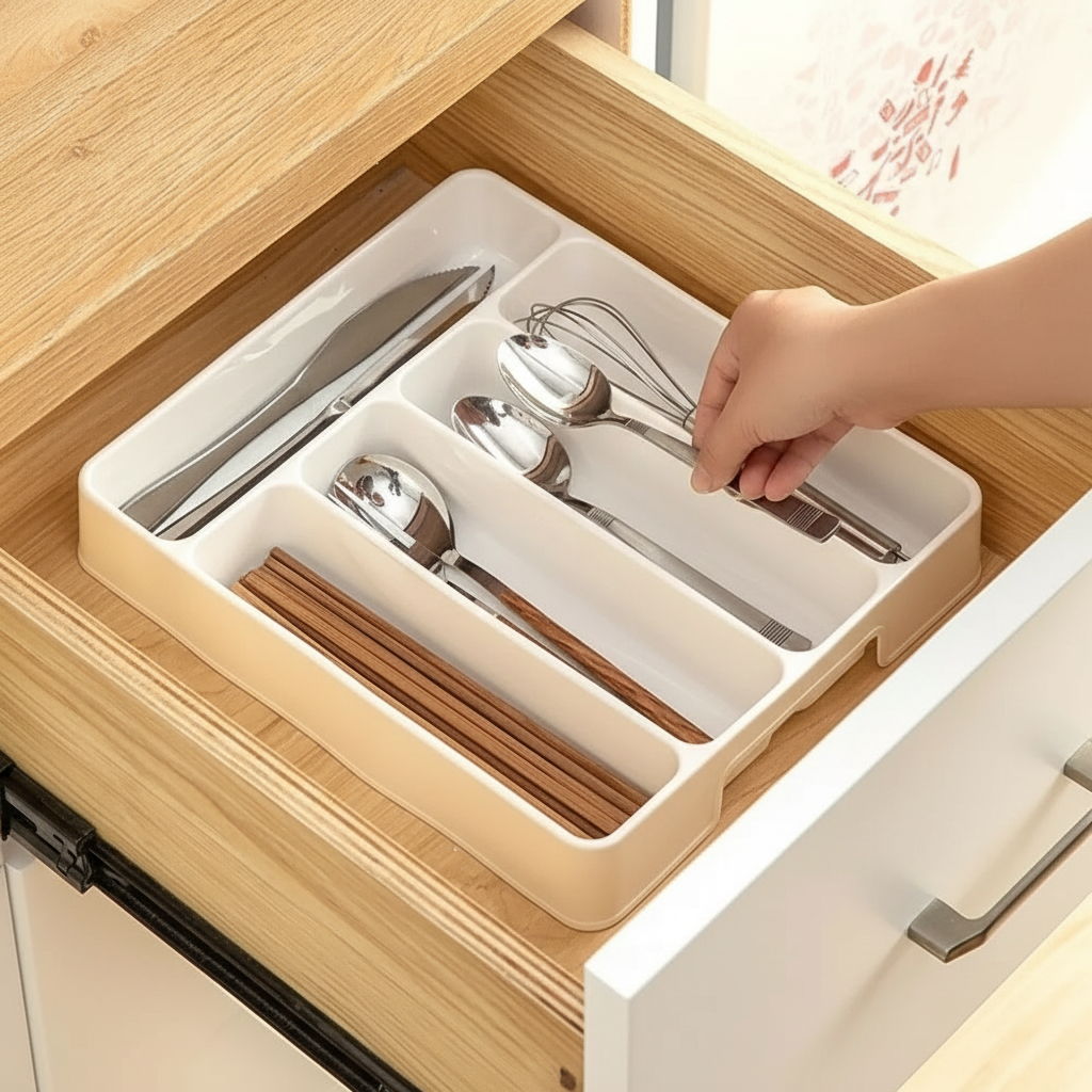 Besteck-Organizer aus Kunststoff