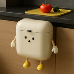 Hängender Mülleimer mit Gesicht