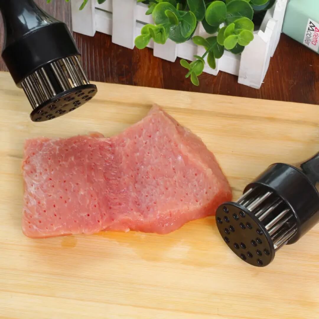 Fleischklopfer Edelstahl mit ergonomischem Griff
