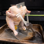 Hähnchen-Grillständer aus Edelstahl