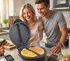 Elektrischer Omelettkessler für 2 Omelets – 1000W, Antihaft