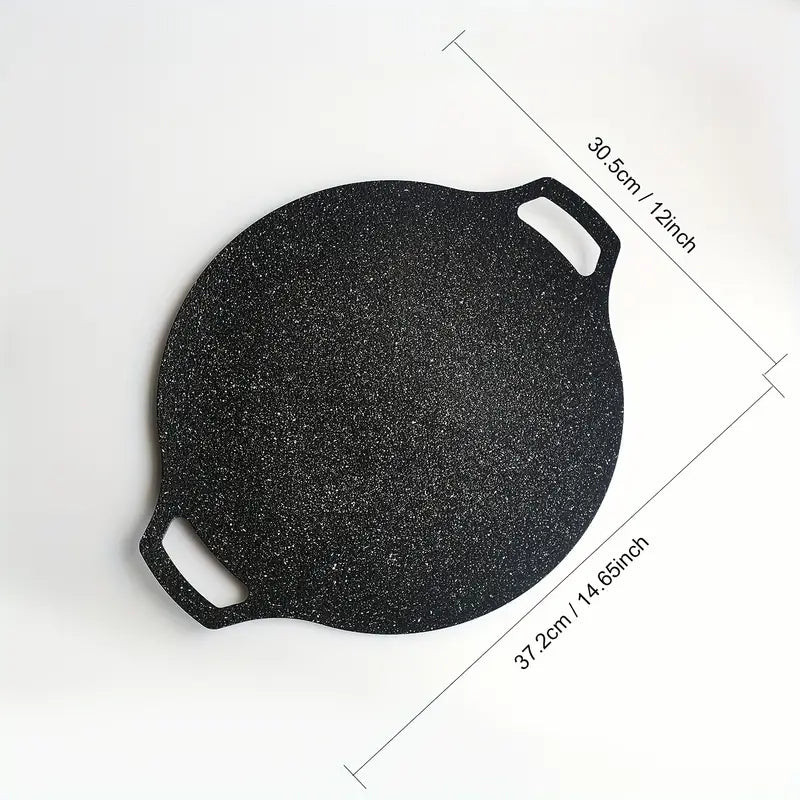 Grillpfanne Naturstein, 30 cm, doppelte Griffe