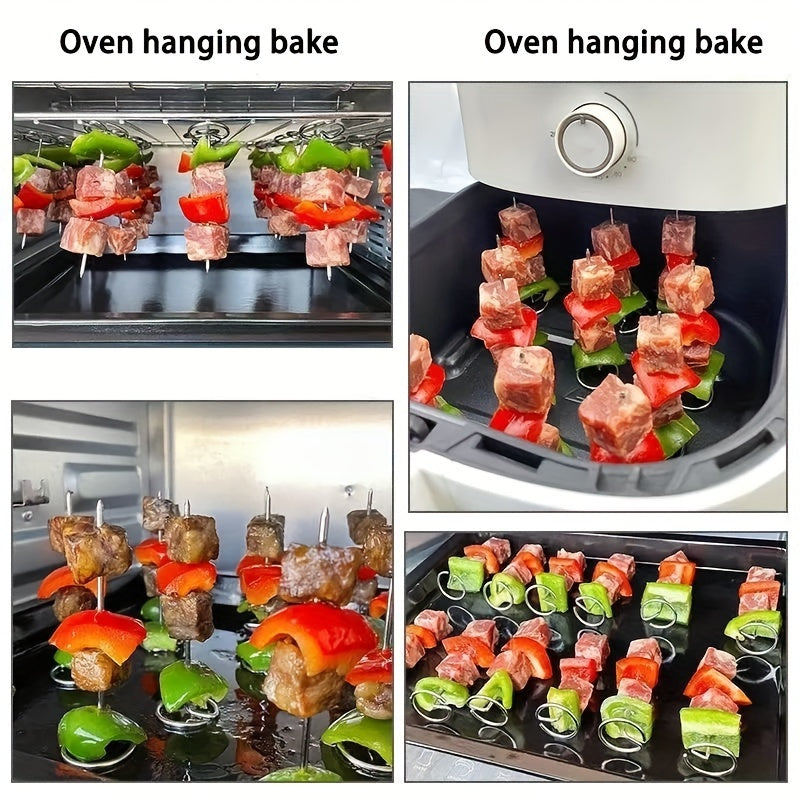 Grillspieße aus Edelstahl – Set mitfür Airfryer und Grill