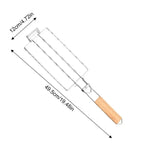 Grillkorb Edelstahl mit Holzgriff – 51 x 13 cm