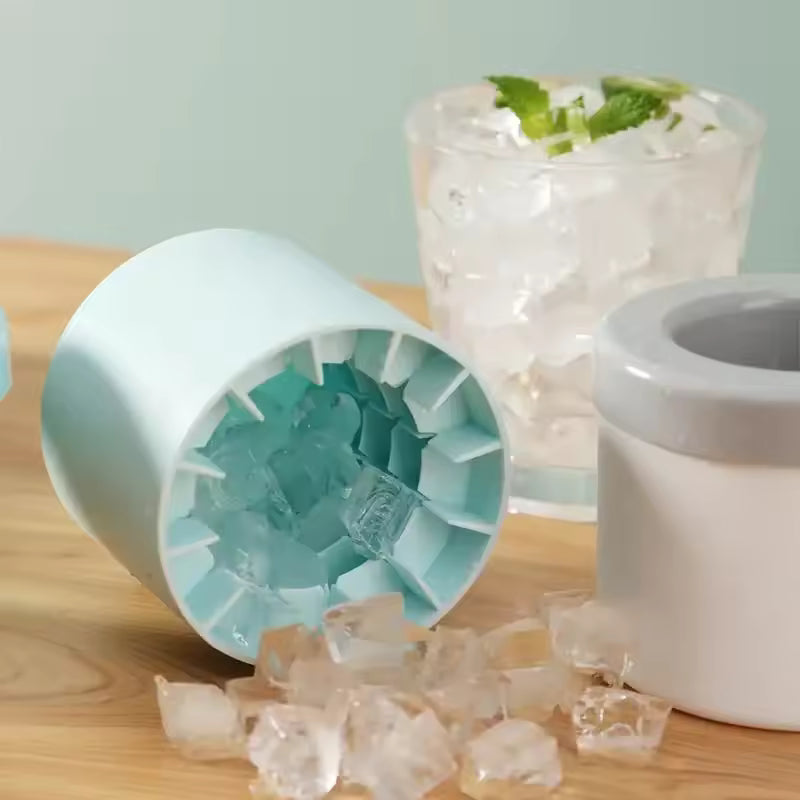 Silikon-Eiswürfelform rund – flexibel, spülmaschinenfest
