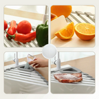 Eckorganizer für Spüle – Dreieckiges Aluminium-Tablett