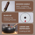 Gusseisen-Wok mit gleichmäßiger Wärmeverteilung