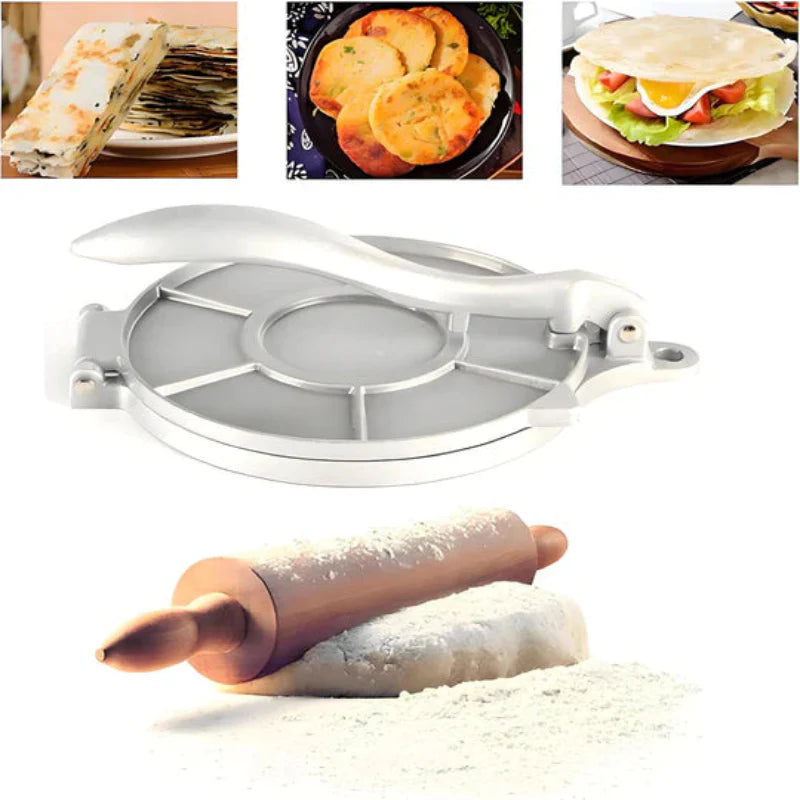 Tortilla-Presse aus Aluminium – gleichmäßige Fladen