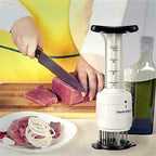 Fleischspritze aus Edelstahl mit 3 Nadeln – 90 ml