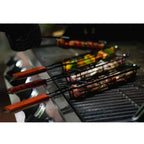 Grillkorb für Spieße mit Rosenholzgriff