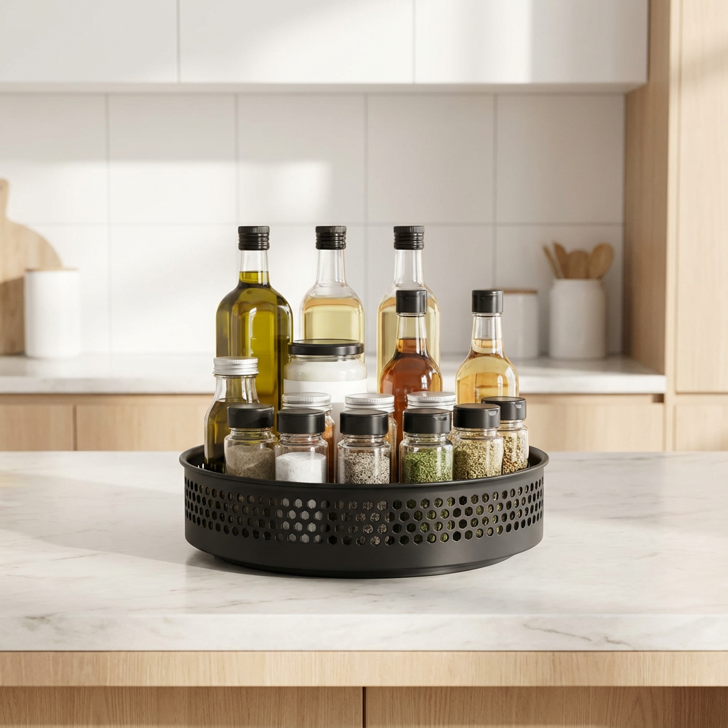 Drehbares Aufbewahrungsregal aus Kunststoff – 360° Zugriff