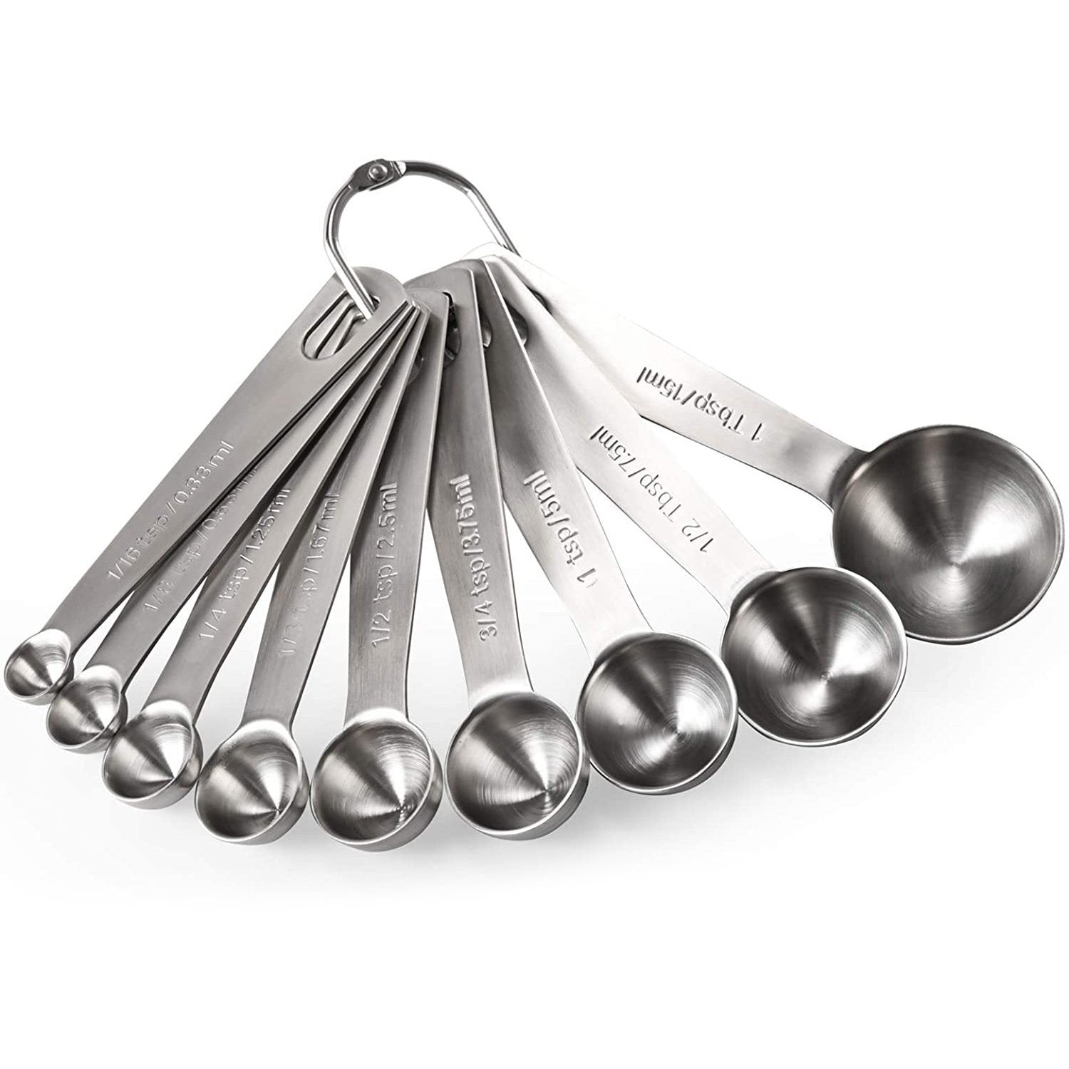 Messlöffel-Set 9-teilig aus Edelstahl mit Gravur