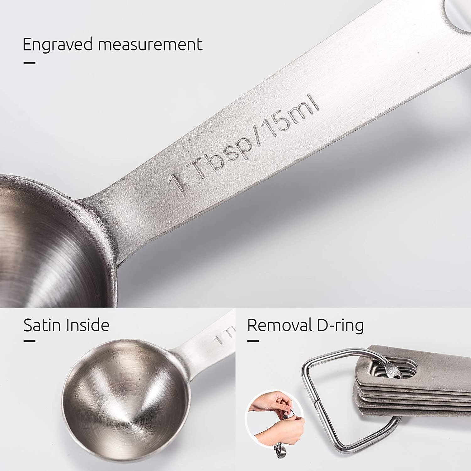 Messlöffel-Set 9-teilig aus Edelstahl mit Gravur