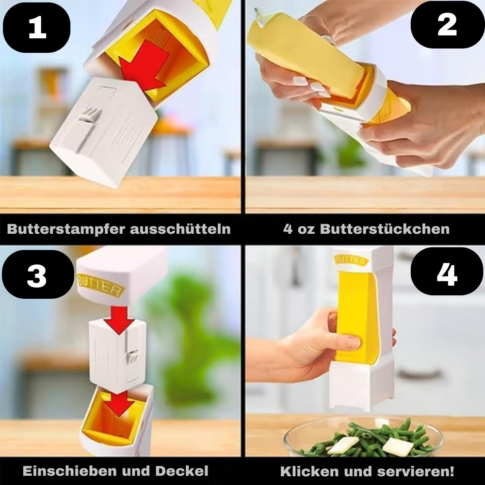 Butterschneider mit Hebel – gleichmäßige Portionen