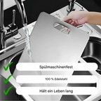 Schneidebrett aus Edelstahl – antibakteriell & langlebig