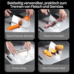 Schneidebrett aus Edelstahl – antibakteriell & langlebig