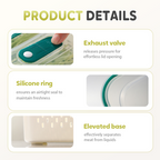 Frischhaltedose mit Abtropffunktion – 2-in-1 Design