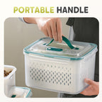 Frischhaltedose mit Abtropffunktion – 2-in-1 Design