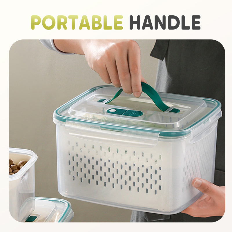 Frischhaltedose mit Abtropffunktion – 2-in-1 Design