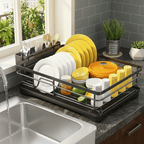 Abtropfständer mit Besteckhalter – 43 × 30 × 15 cm