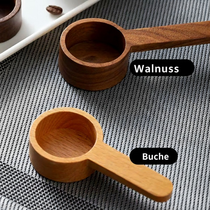 Holz-Kaffeemesslöffel aus Walnuss oder Buche (2er-Set)