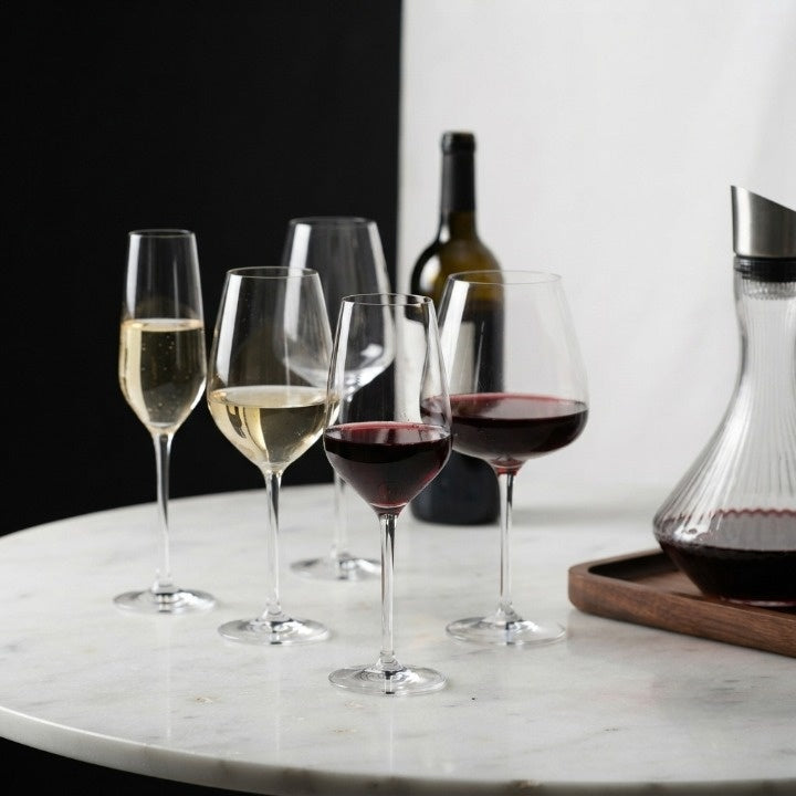 Handgeblasene Kristallgläser – für Rot-, Weiß-, Champagner & Burgunder