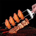 Grillspieße aus Edelstahl mit Schieber – 3er-Set