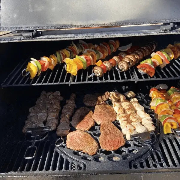Grillspieße aus Edelstahl mit Schieber – 3er-Set